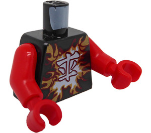 LEGO Black Airjitzu Kai Minifig Torso (973 / 76382)