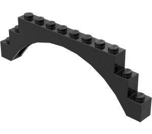 LEGO Schwarz Bogen 1 x 12 x 3 ohne erhöhten Bogen (6108 / 14707)