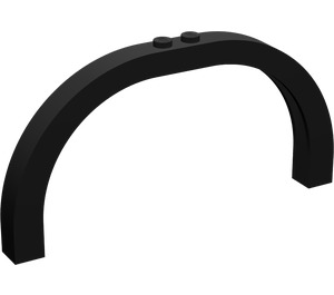 LEGO Black Arch 1 x 12 x 5 with Curved Top (6184)
