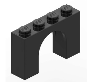 LEGO Zwart Boog 1 x 4 x 2 (6182)