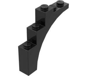 LEGO Black Arch 1 x 5 x 4 Regular Bow, Unreinforced Underside (2339 / 14395)