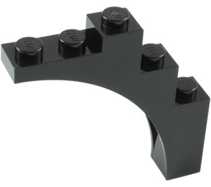 LEGO Black Arch 1 x 5 x 4 Regular Bow, Unreinforced Underside (2339 / 14395)