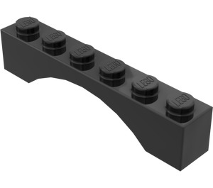 LEGO Zwart Boog 1 x 6 Doorlopende boog (3455)