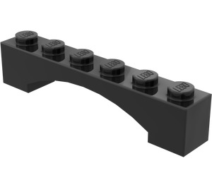 LEGO Black Arch 1 x 6 Raised Bow (92950)