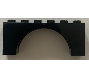 LEGO Black Arch 1 x 6 x 2 Thin Top without Reinforced Underside (12939)