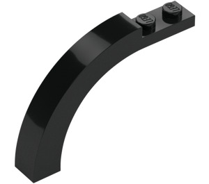 LEGO Schwarz Bogen 1 x 6 x 3.3 mit Gebogenes Oberteil (6060 / 30935)