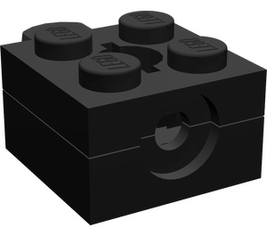 LEGO Noir Bras Brique 2 x 2 avec Bras Titulaire avec Trou et 1 Bras