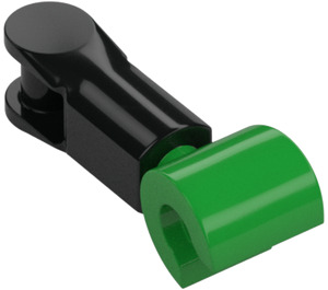 LEGO Black Arm with Hand with Bright Green (109866)