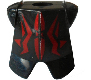 LEGO Negro Armadura Breastplate con Pierna Protection con Vladek Rojo Patrón (2587 / 49260)