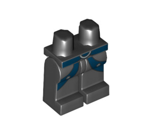 LEGO Zwart Asajj Ventress Poten met Dark Blauw Riem en Been Markings (3815 / 97937)