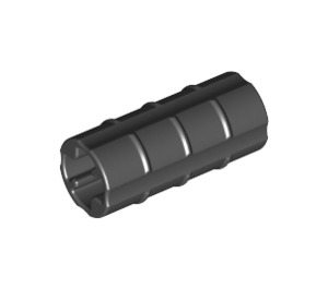 LEGO Black Axle Connector (Ridged with 'x' Hole) (6538)