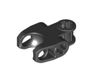 LEGO Black Ball Connector with Perpendicular Axelholes and Flat Ends and Smooth Sides and Sharp Edges and Closed Axle Holes (60176)