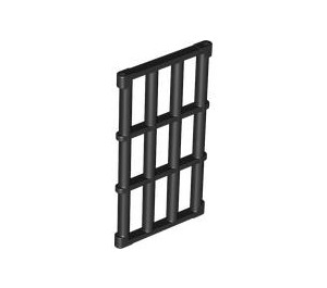 LEGO Black Bar 1 x 4 x 6 with Grille Window (92589)