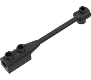 LEGO Black Bar 1 x 8 with Brick 1 x 2 Curved (Axle Holder in Small End) (30359 / 60572)