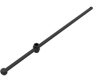 LEGO Black Bar 16 with Recessed Solid Studs, Towball and Slit (30219)