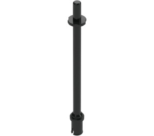 LEGO Black Bar 7.6 with Stop with Flat End (2714 / 64865)