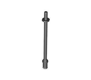 LEGO Black Bar 7.6 with Stop with Flat End (2714 / 64865)