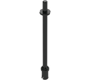 LEGO Black Bar 7.6 with Stop with Rounded End (2714)