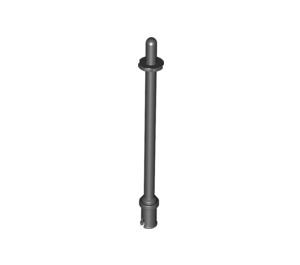 LEGO Black Bar 7.6 with Stop with Rounded End (2714)