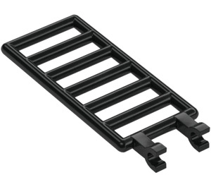 LEGO Black Bar 7 x 3 with Double Clips (5630 / 6020)