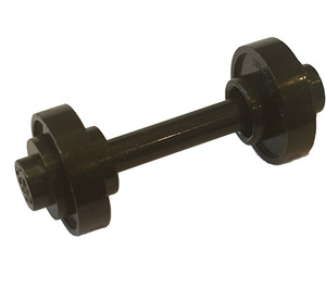 LEGO Black Barbell Weights with Black Bar
