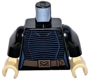 LEGO Negro Barriss Offee Minifigura Torso (973 / 76382)