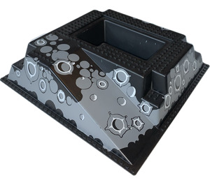 LEGO Black Baseplate 32 x 32 Raised with Ramp and Pit with Craters