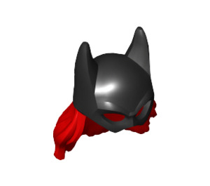 LEGO Black Batgirl Mask with Red Hair (15698)