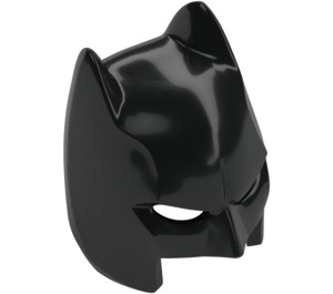 LEGO Schwarz Batman Cowl Maske mit Kurz Ohren und Open Chin (18987)