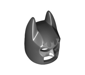 LEGO Schwarz Batman Cowl Maske mit Silber Fledermaus mit eckigen Ohren (10113 / 29209)