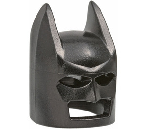 LEGO Schwarz Batman Cowl Maske ohne eckige Ohren (55704)