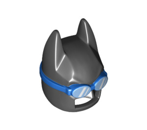 LEGO Black Batman Cowl Mask with Blue Swimming Goggles (29742)