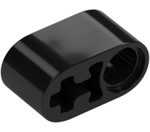 LEGO Black Beam 2 with Axle Hole and Pin Hole (40147 / 74695)