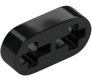 LEGO Black Beam 2 x 0.5 with Axle Holes (41677 / 44862)