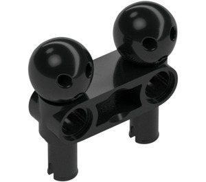 LEGO Black Beam 3 with Pins and Balls (90630)