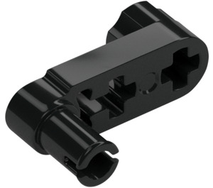 LEGO Black Beam 3 x 0.5 with Knob and Pin (33299 / 61408)