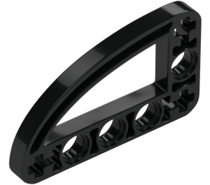 LEGO Black Beam 3 x 5 x 0.5 Bent 90 Degrees Quarter Ellipse (32250 / 65714)