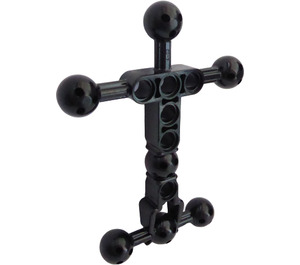 LEGO Black Beam Torso 7 x 9 with Ball Joints (90626)