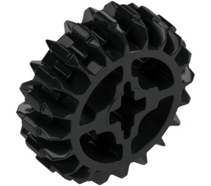 LEGO Black Bevel Gear with 20 Teeth (Reinforced) (18575)