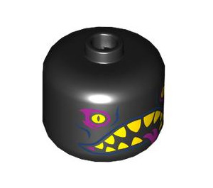 LEGO Black Big Head with Mouth with Tongue Out (102985)