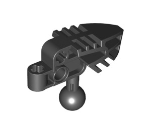 LEGO Zwart Bionicle Hoofd Connector met Kogelgewricht 3 x 2 (47332)