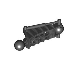 레고 검은색 Bionicle Toa Metru 낮추다 다리 부분 ~와 함께 둘 공 Joints 그리고 둘 핀 구멍 (47297)