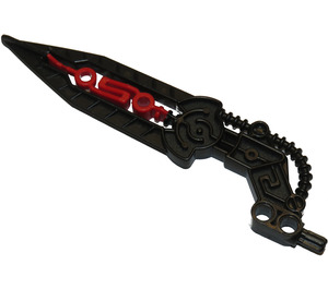 LEGO Black Bionicle Wing with Hose and Red Insert (64263)
