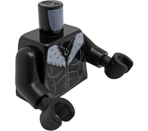 LEGO Zwart Zwart Kat Minifiguur Torso (973 / 76382)