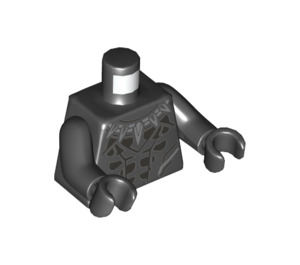 LEGO Sort Sort Panther med Pearl Dark Grå Highlights Minifig Torso (973 / 76382)