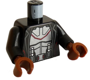 LEGO Svart Blad Minifigur Kropp (973 / 76382)