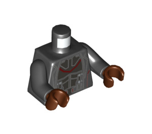 LEGO Zwart Lemmet Minifig Torso (973 / 76382)
