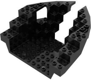 LEGO Black Boat Bow 12 x 12 x 5 & 1/3 Hull Inside (6051)