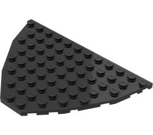 LEGO Zwart Boot Boog Plaat 12 x 8 (47405)