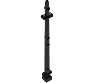 LEGO Black Boat Mast 2 x 2 x 20 Corner Aligned 'x' Shaped Axle Hole (48002)